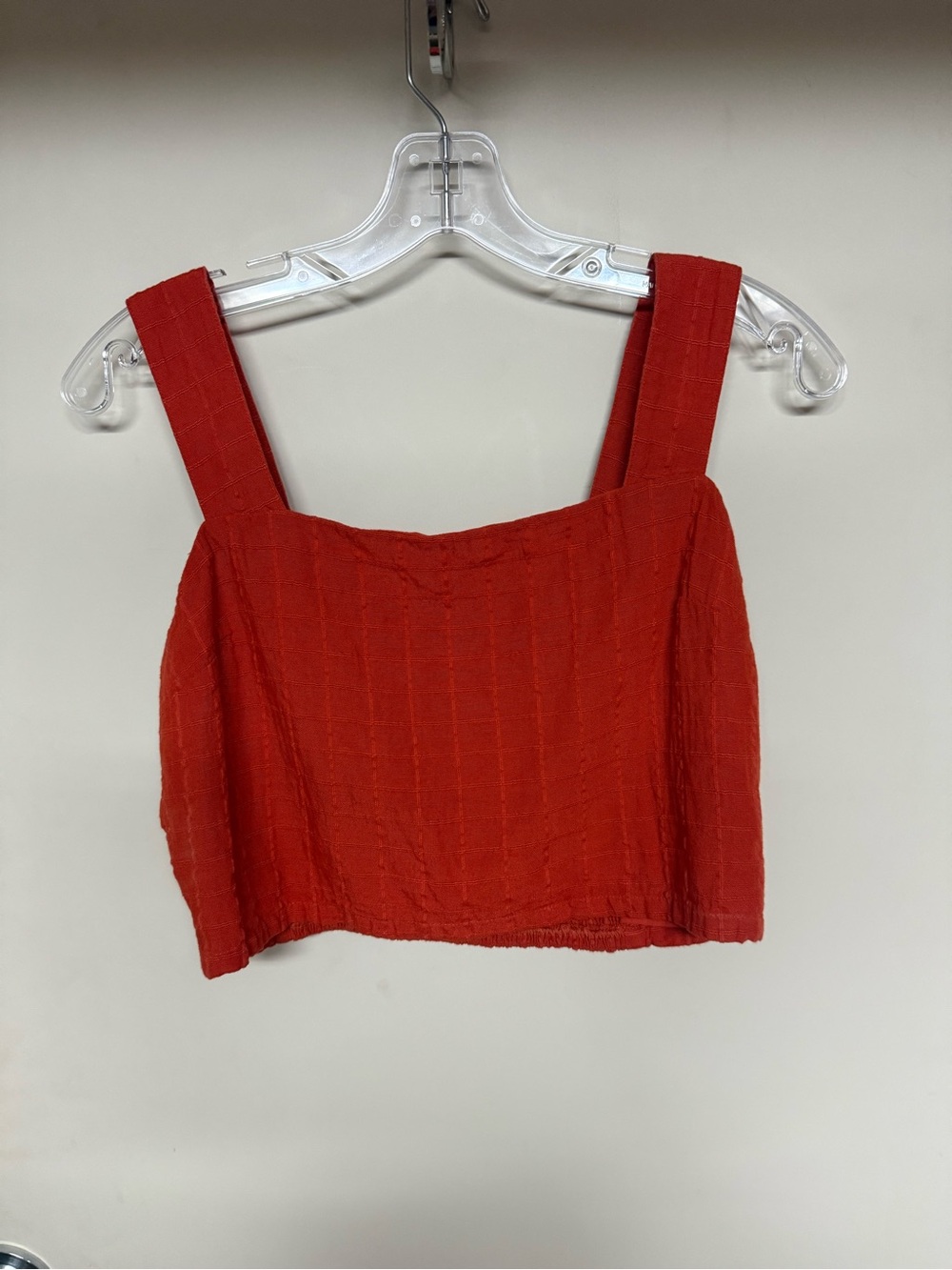 The Normal Brand Red Square-Neck Crop Top
